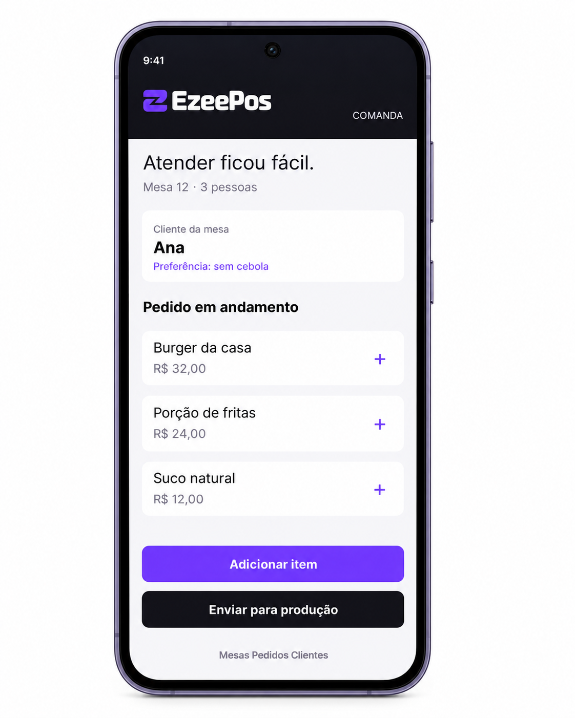 EzeePos no celular Samsung Galaxy S24