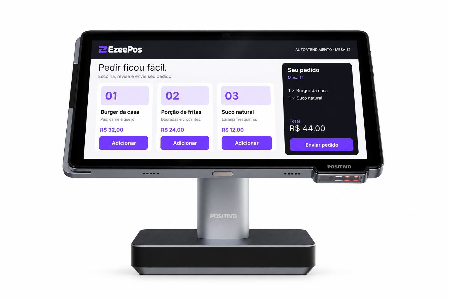 EzeePos no tablet de mesa Positivo Tupi 900